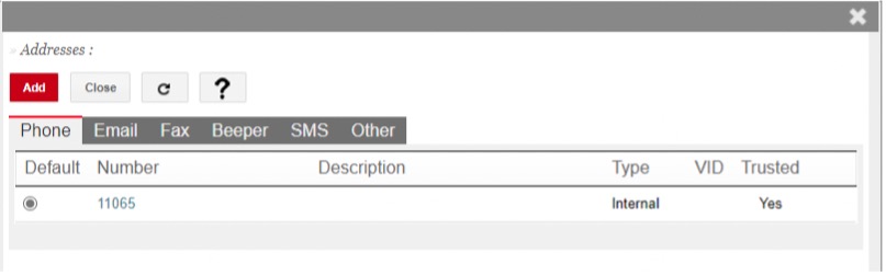 address settings