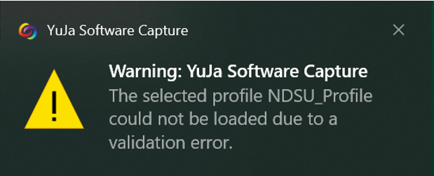 validation error